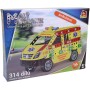 MALÝ MECHANIK Auto ambulance 314 dílků kovová STAVEBNICE typu Merkur