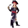 KARNEVAL Šaty PIRÁTKA vel. S (110-120 cm) 4-6 let černý KOSTÝM