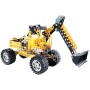 MALÝ MECHANIK Bagr 256 dílků kovová STAVEBNICE typu Merkur