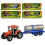 Traktor farmářský 33cm set s přívěsem 4 druhy v krabičce plast