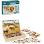 Puzzle magnetické na desce Safari skládačka s předlohami v krabici