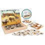 Puzzle magnetické na desce Safari skládačka s předlohami v krabici