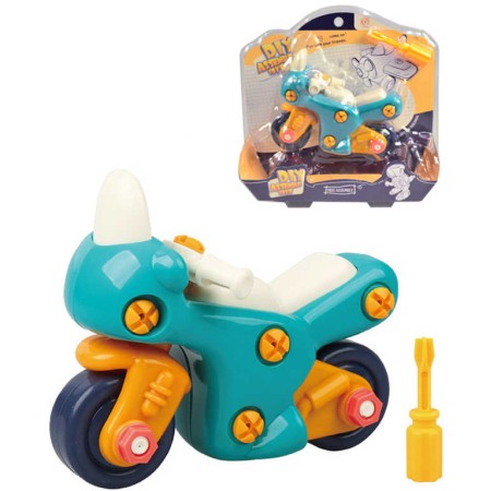 Motorka barevná na šroubování 16cm set s nástrojem k sestavení plast