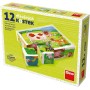 DINO DŘEVO Kubus set 12ks Na farmě obrázkové kostky