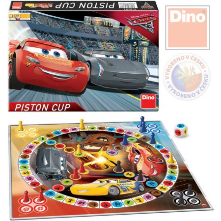 DINO Hra Člověče nezlob se Cars 3 Piston Cup Race (Auta) *SPOLEČENSKÉ HRY*