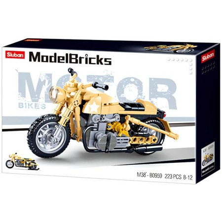 SLUBAN Model Bricks Motorka armádní 223 dílků STAVEBNICE