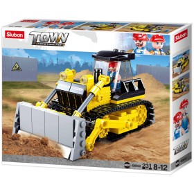 SLUBAN Town Buldozer 231 dílků + 1 figurka STAVEBNICE