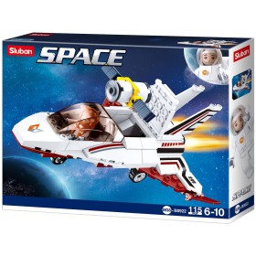 SLUBAN Space Vesmírná loď Saturn 115 dílků + 1 figurka STAVEBNICE