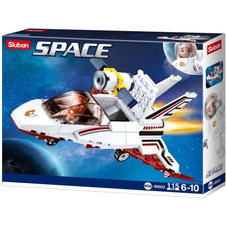 SLUBAN Space Vesmírná loď Saturn 115 dílků + 1 figurka STAVEBNICE