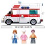 SLUBAN TOWN Auto sanitka 328 dílků + 3 figurky STAVEBNICE