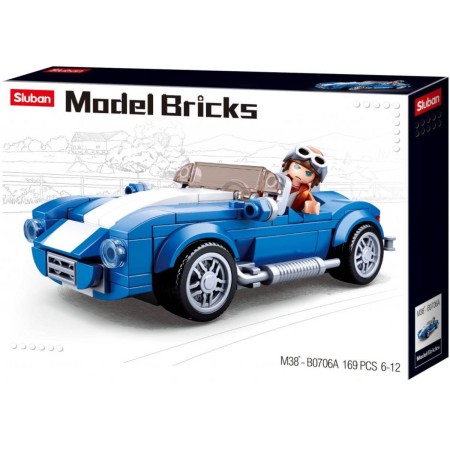 SLUBAN Model Bricks Auto sportovní kabriolet 169 dílků + 1 figurka STAVEBNICE