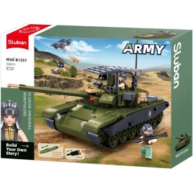 SLUBAN ARMY Bitevní tank IFR T90AS 326 dílků + 3 figurky STAVEBNICE