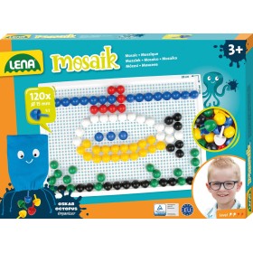 LENA Mozaika klobouček hladký 1,5cm set 120ks s podložkou