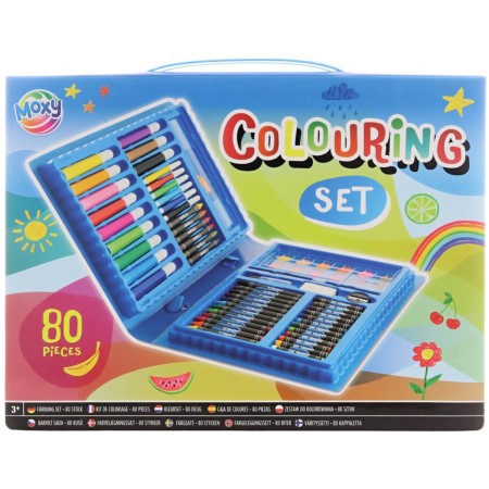 Malovací dětské výtvarné potřeby velký set 80ks v kufříku