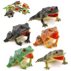 Zvířátko žába 10cm pískací žabička 3 druhy 3 barvy
