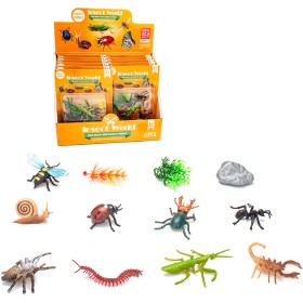 Zvířátka hmyz set 9ks plastové figurky s doplňky 2 druhy