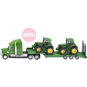 SIKU Farmer tahač 1:87 set s podvalníkem a 2 traktory John Deere model 1837