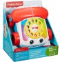 FISHER PRICE Telefon baby klasický tahací s obličejem pohyblivé oči pro miminko