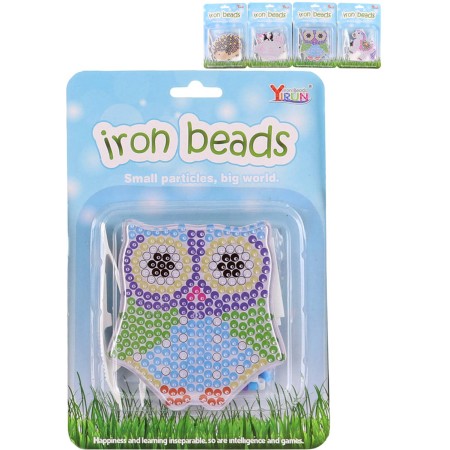 Korálky zažehlovací zvířátka kreativní set s pinzetou a podložkou 4 druhy