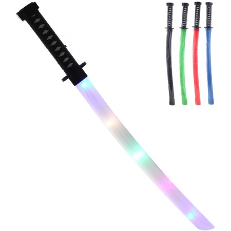 Meč dětský svítící šavle s barevným pouzdrem na baterie Světlo 4 barvy