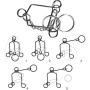 Hra hlavolam kovový puzzle skládačka 4 druhy v krabičce