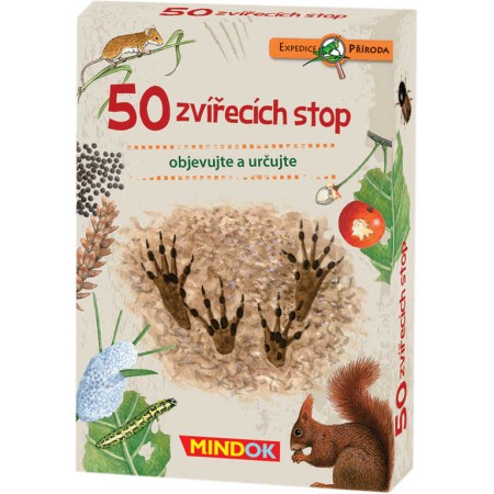 MINDOK HRA kvízová Expedice Příroda: 50 zvířecích stop naučná