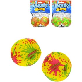 Bomba vodní textilní neon 7cm soft míček na vodu set 2ks 3 barvy v síťce