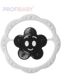 PROFIBABY Baby chrastítko kruh hvězdička kytička černobílé pro miminko
