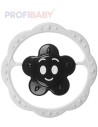 PROFIBABY Baby chrastítko kruh hvězdička kytička černobílé pro miminko