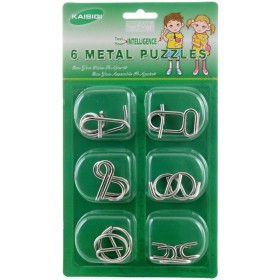 Hra hlavolamy kovové mini set 6ks na kartě