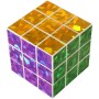 Hra Hlavolam (Rubikova) magická kostka 6,5cm metalická třpytivá 3x3x3