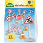 LENA Značky dopravní 16cm set s doplňky 17ks v krabici plast 04440