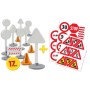LENA Značky dopravní 16cm set s doplňky 17ks v krabici plast 04440