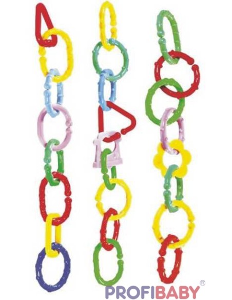 PROFIBABY Řetěz plastový zábrana na kočárek 25cm 8 dílků různé druhy