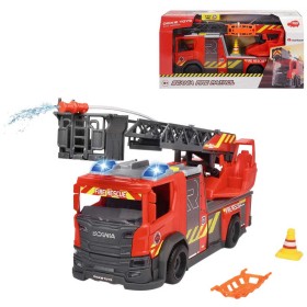 DICKIE Auto hasičské Scania hasiči 35cm stříká vodu na baterie Světlo Zvuk