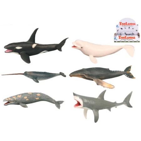 Zvířátko mořské 18-26cm plastová figurka zvířátko 6 druhů