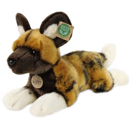 PLYŠ Pes divoký hyenovitý 28cm ležící Eco-Friendly *PLYŠOVÉ HRAČKY*