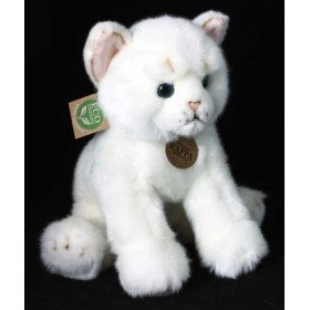 PLYŠ Kočka sedící 25cm bílá Eco-Friendly *PLYŠOVÉ HRAČKY*