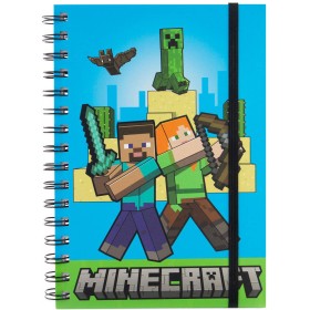 Blok kroužkový notes A5 Minecraft linkovaný dětský zápisník