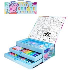 Box kreativní prasátko Peppa Pig výtvarné kreslicí potřeby