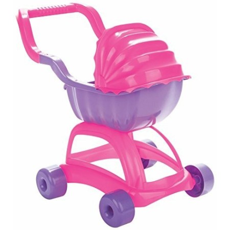 PILSAN Kočárek baby plastový růžovofialový hluboký s boudičkou