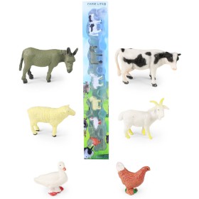 Zvířátka domácí farmářská 3-6cm gumové figurky set 6ks