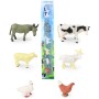Zvířátka domácí farmářská 3-6cm gumové figurky set 6ks