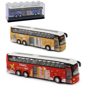 Autobus dálkový zájezdový kovový s grafikou 3 druhy