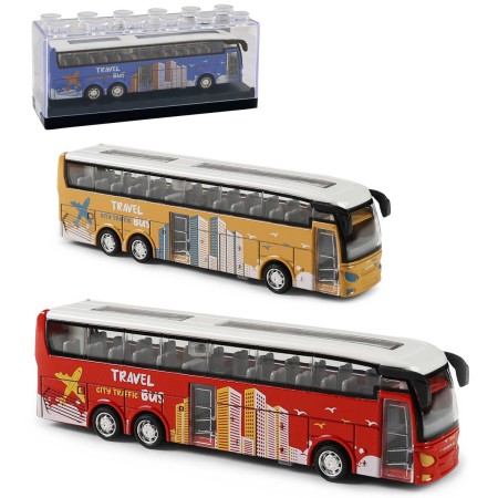 Autobus dálkový zájezdový kovový s grafikou 3 druhy