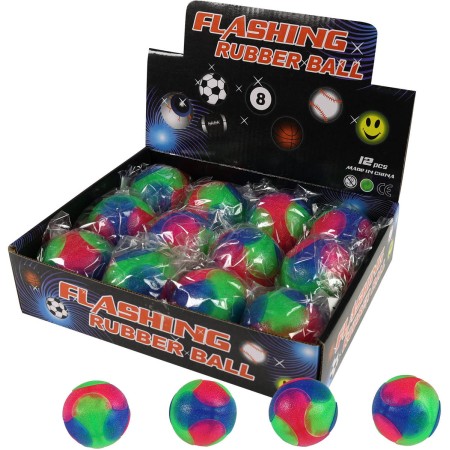 Míček skákací hopík 5cm trojbarevný balónek skákačák na baterie Světlo