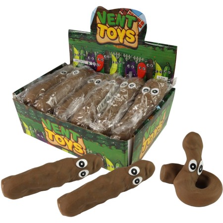 Hovínko natahovací lejno s očima mačkací dětská žertovinka