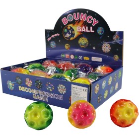 Míček skákací hopík 7cm duhový balónek skákačák různé barvy