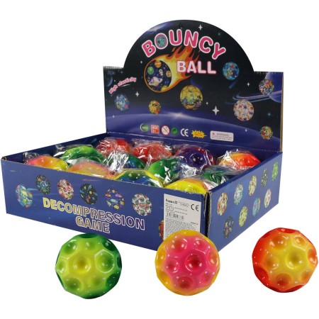 Míček skákací hopík 7cm duhový balónek skákačák různé barvy