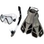 ACRA Šnorchlovací dětský set Maska Šnorchl Ploutve 42-47 šedý 3v1
